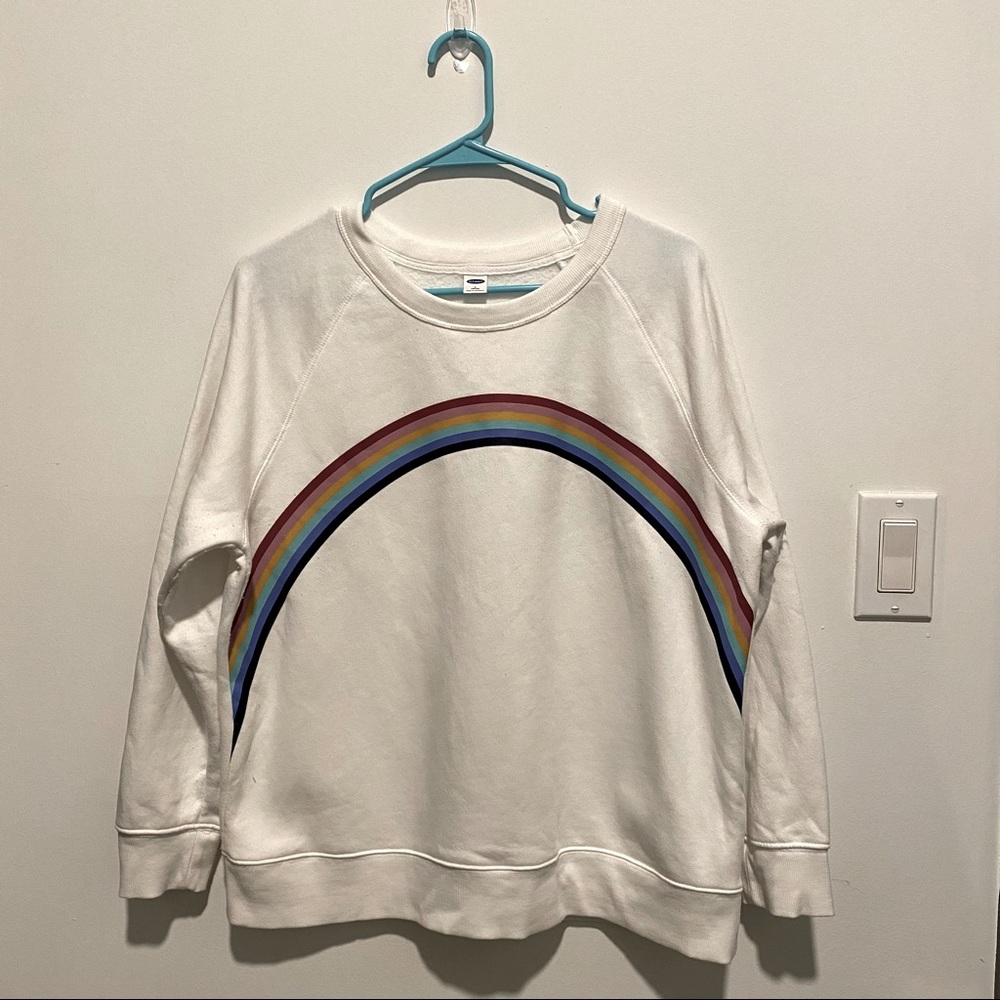 Old Navy Rainbow Sweatshirt - Good Condition, Women’s Petite Large